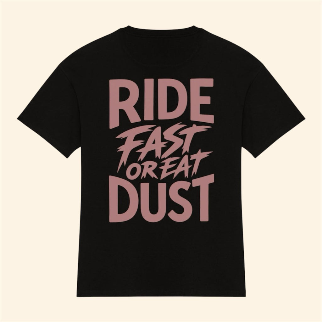 Kids Essential black tee - Dusty rose logo