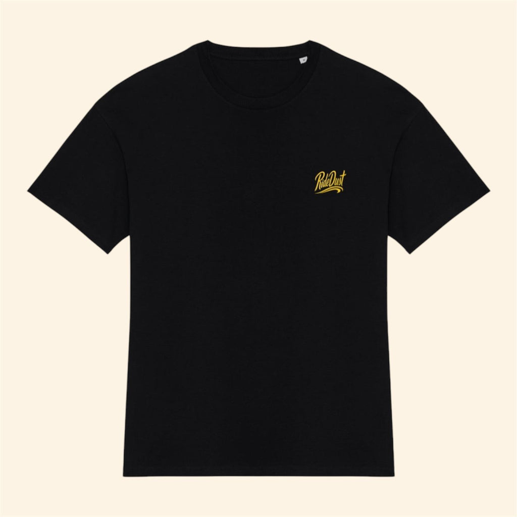 Kids Essential black tee - Retro yellow logo