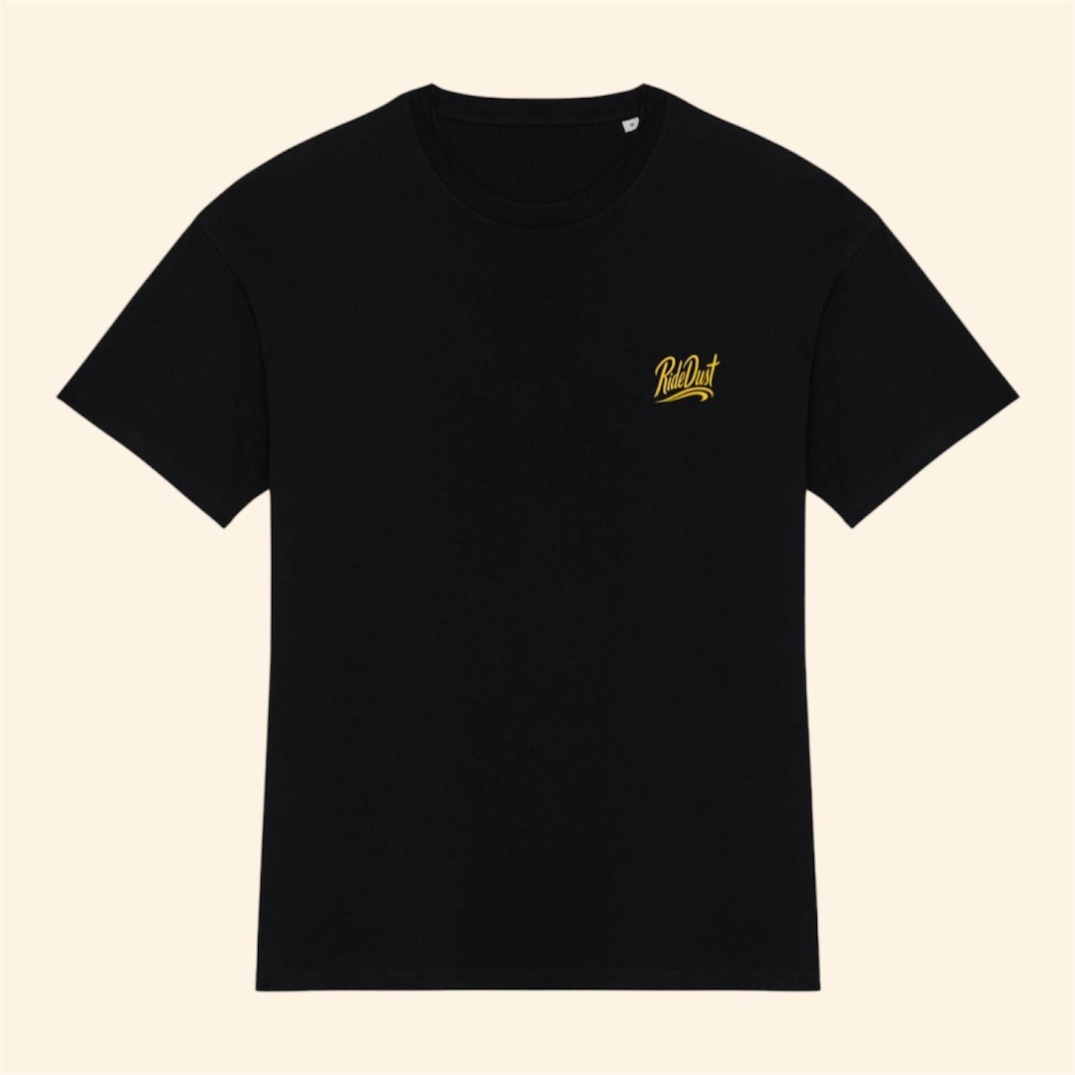 Essential black tee - Retro yellow logo
