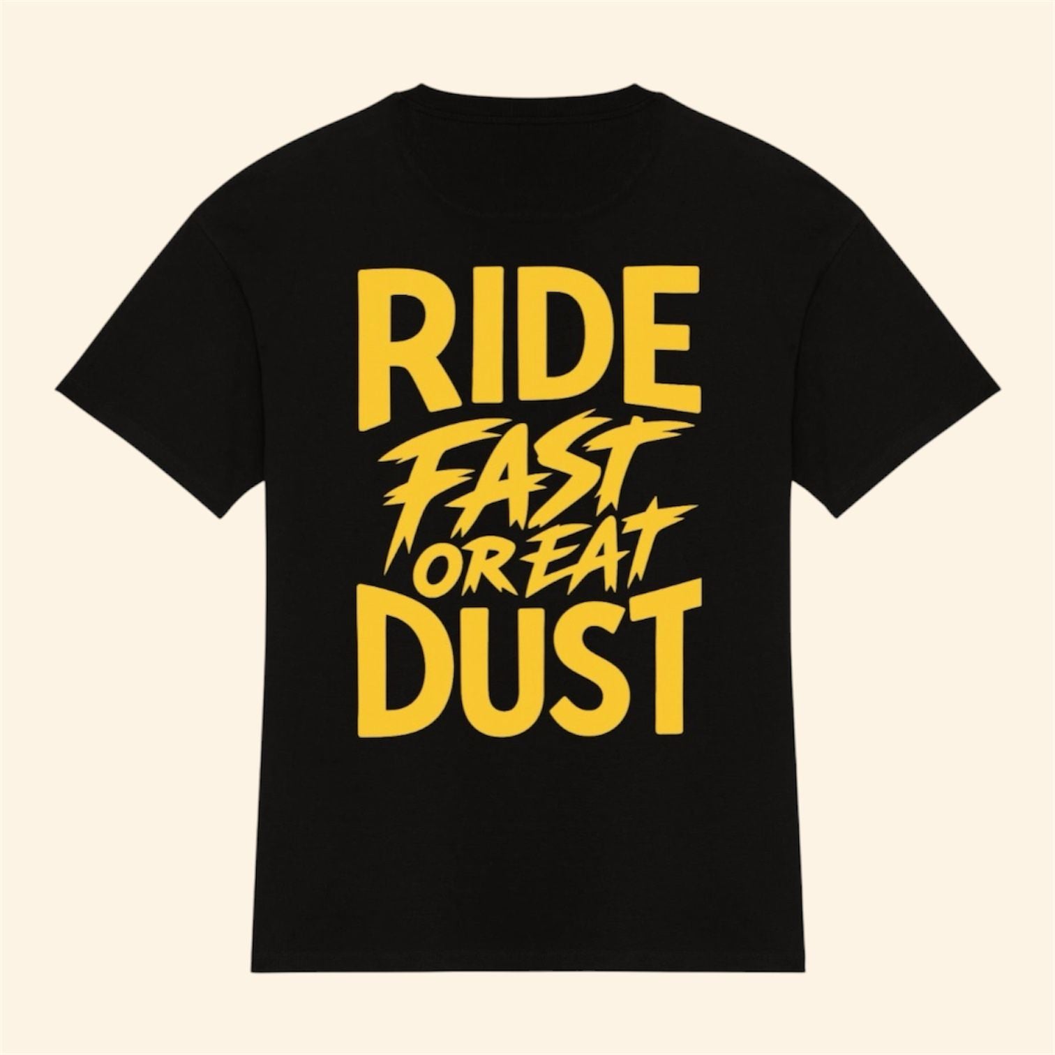 Essential black tee - Retro yellow logo