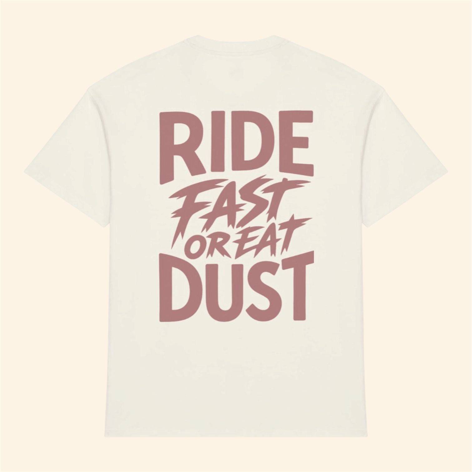 Essential ivory tee - Dusty rose logo